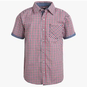 Ben Sherman Short Sleeve Woven Button Down Shirt Big‎ Boys Size Medium 10/12